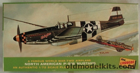 Lindberg 1/72 North American P-51B Mustang, 482-60 plastic model kit